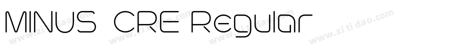 MINUS_CRE Regular字体转换